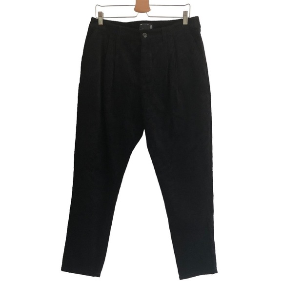 ASOS Wide Wale Black Corduroy Trousers 34 - Picture 7 of 9